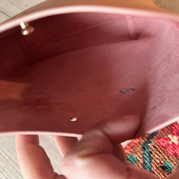 Anthropologie Samara Vegan Leather Adjustable Small Crossbody Pink Purse - Picture 9 of 9